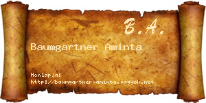Baumgartner Aminta névjegykártya